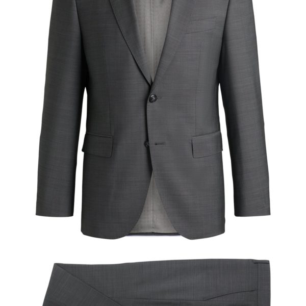 Costume Regular en laine vierge à micro motif – Hugo Boss