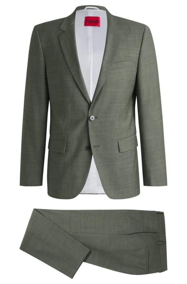 Hugo Boss Costume Slim en tissu stretch performant structuré