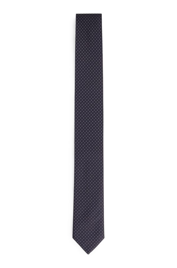 Hugo Boss Cravate en jacquard de soie à motif géométrique