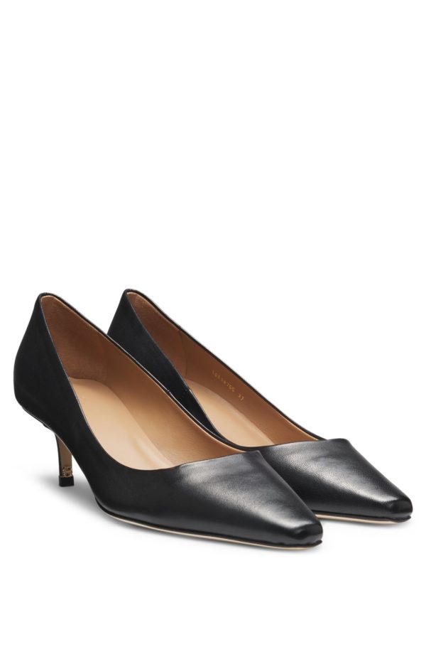 Hugo Boss Escarpins en cuir nappa à monogramme Double B
