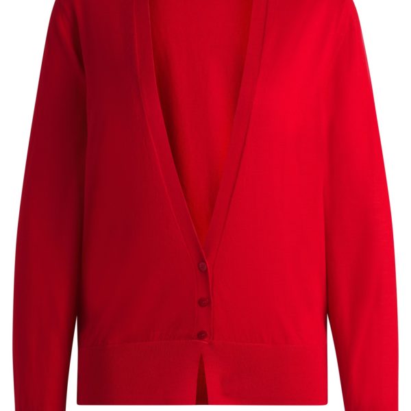 Gilet en maille de laine vierge à col V – Hugo Boss