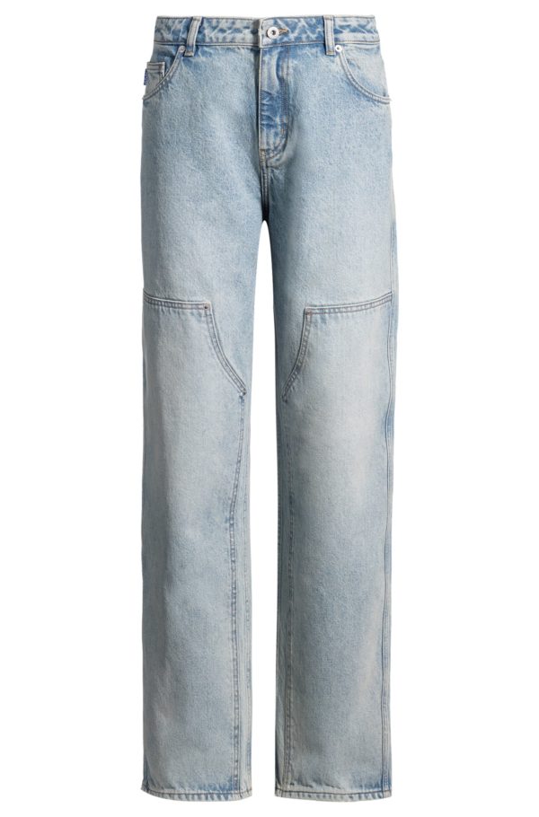 Hugo Boss Jean Baggy en denim rigide bleu