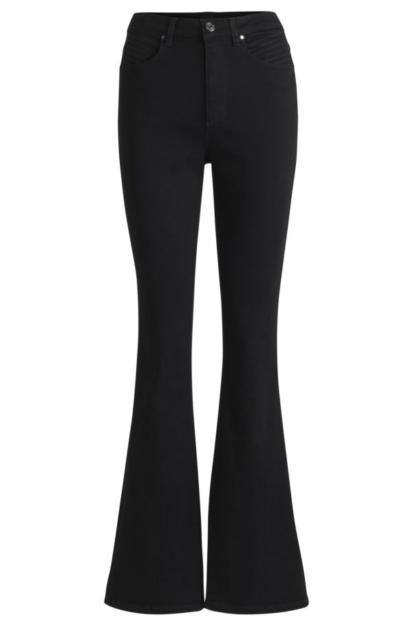Hugo Boss Jean Bootcut en denim stretch noir