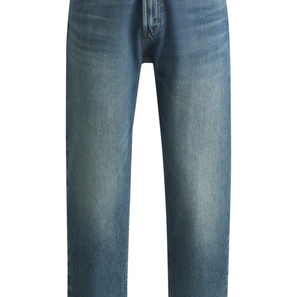 Hugo Boss Jean Relaxed Tapered en denim de coton bleu