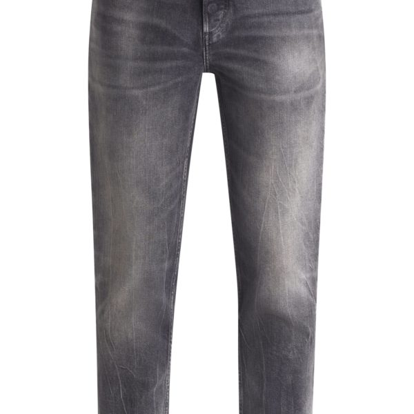 Hugo Boss Jean Tapered en denim stretch gris foncé