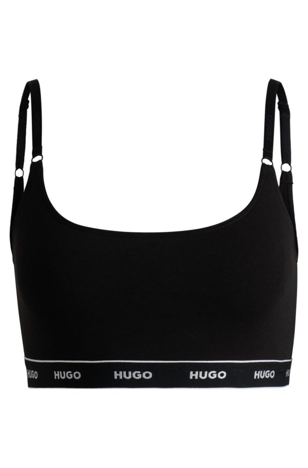 Hugo Boss Lot de deux brassières en coton stretch avec sous-bande logotée