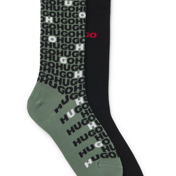 Lot de deux paires de chaussettes mi-mollet à logos – Hugo Boss