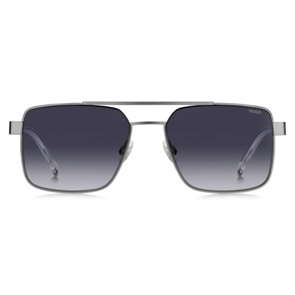 Hugo Boss Lunettes de soleil à double pont en métal gris