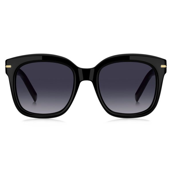 Hugo Boss Lunettes de soleil en acétate noir avec charnières dorées