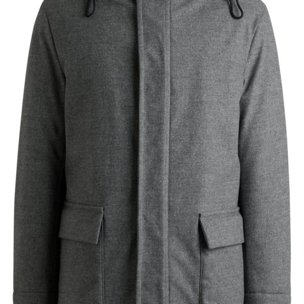 Hugo Boss Manteau Regular déperlant en flanelle stretch