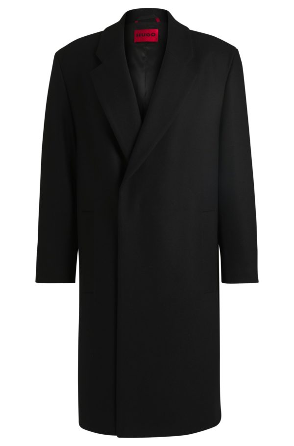 Hugo Boss Manteau Relaxed en laine mélangée
