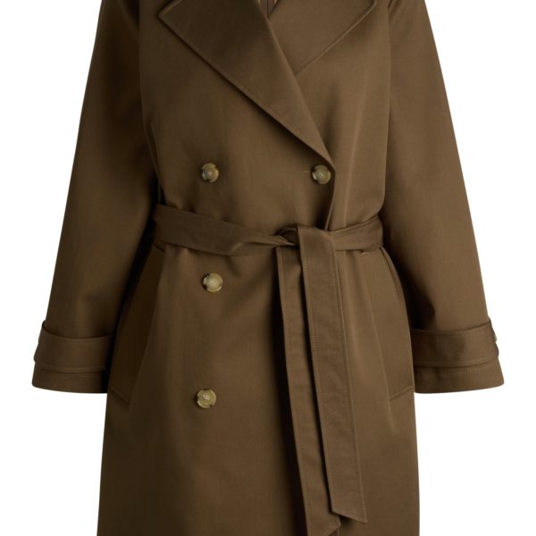 Hugo Boss Manteau croisé en coton déperlant