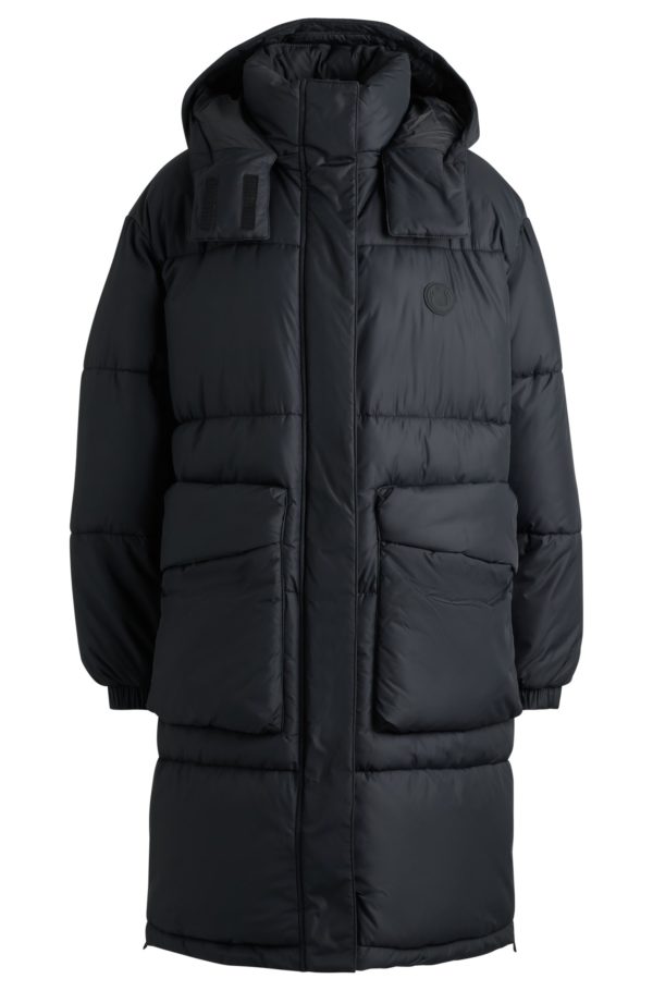 Hugo Boss Manteau long matelassé à capuche amovible