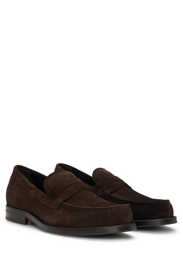 Hugo Boss Mocassins Penny Dressletic en cuir suédé