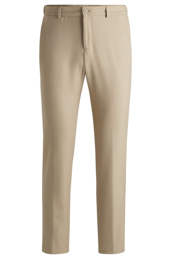 Hugo Boss Pantalon Slim en tissu stretch lavable à micro motif