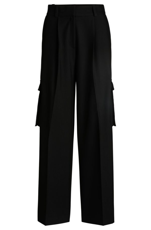 Hugo Boss Pantalon cargo Regular en matière stretch