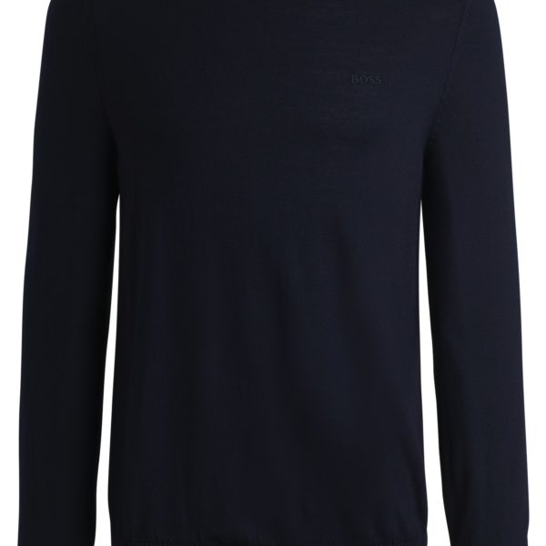 Pull Regular en laine mélangée à logo brodé – Hugo Boss