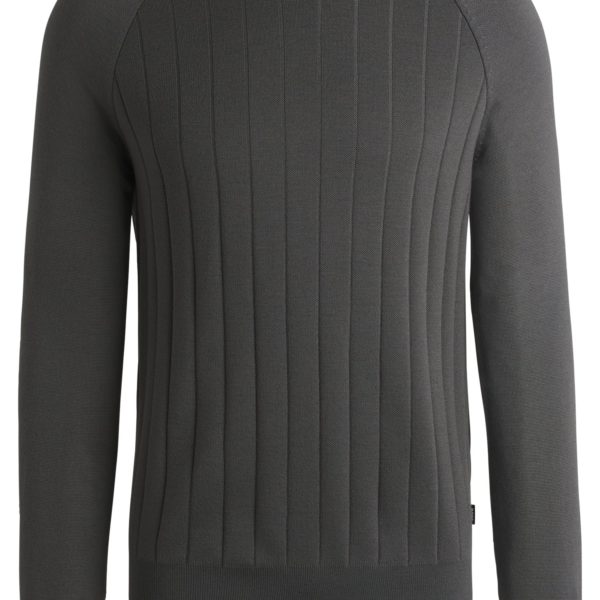 Pull Regular en laine mélangée à rayures en maille – Hugo Boss