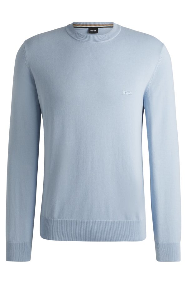 Hugo Boss Pull en coton à logo brodé