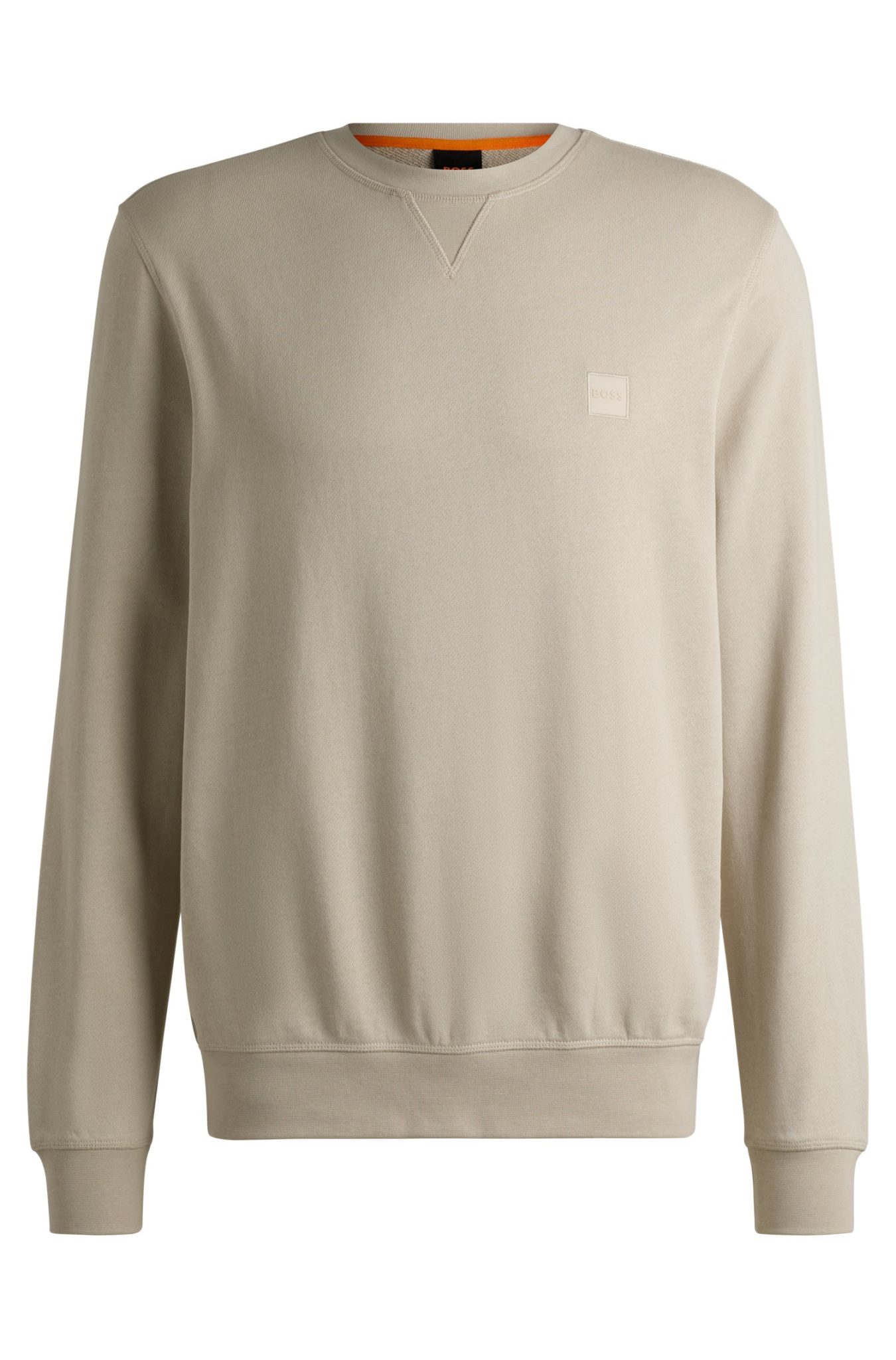 Hugo Boss Sweat Regular en molleton de coton avec patch logoté