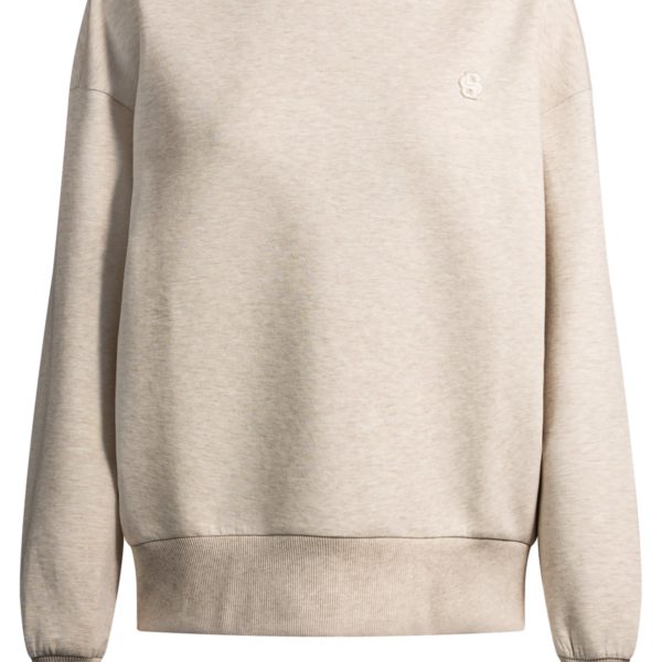Sweat en coton mélangé avec monogramme Double B – Hugo Boss