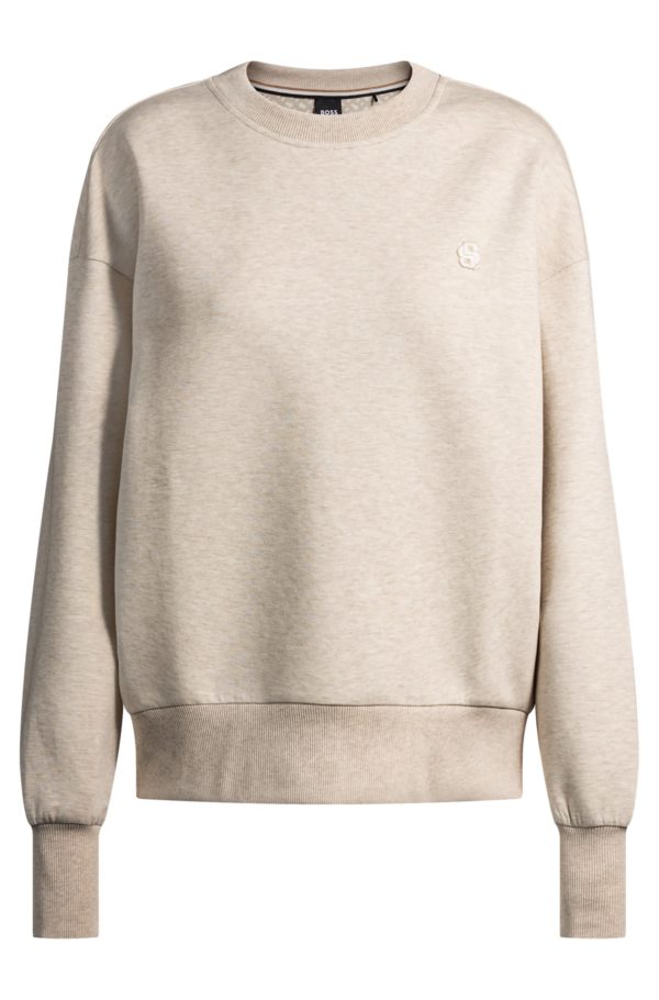 Hugo Boss Sweat en coton mélangé avec monogramme Double B