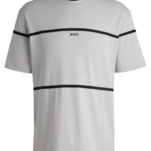 T-shirt Relaxed en coton avec bande et logos – Hugo Boss
