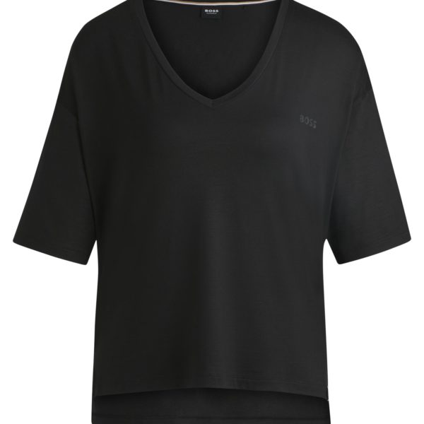 Hugo Boss T-shirt Relaxed en jersey stretch à col V