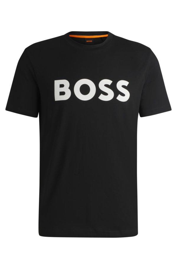 Hugo Boss T-shirt en jersey de coton avec logo imprimé en gomme