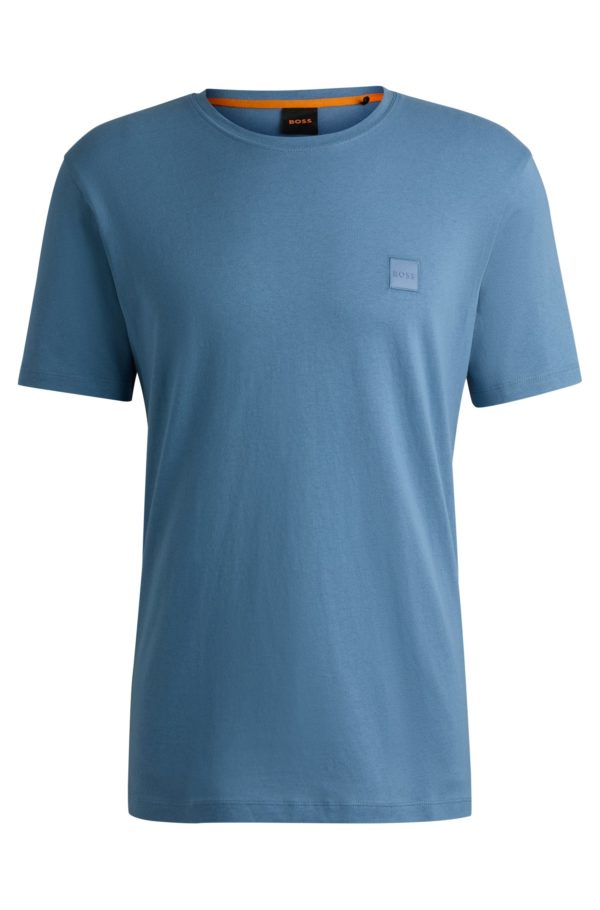 Hugo Boss T-shirt en jersey de coton avec patch logoté