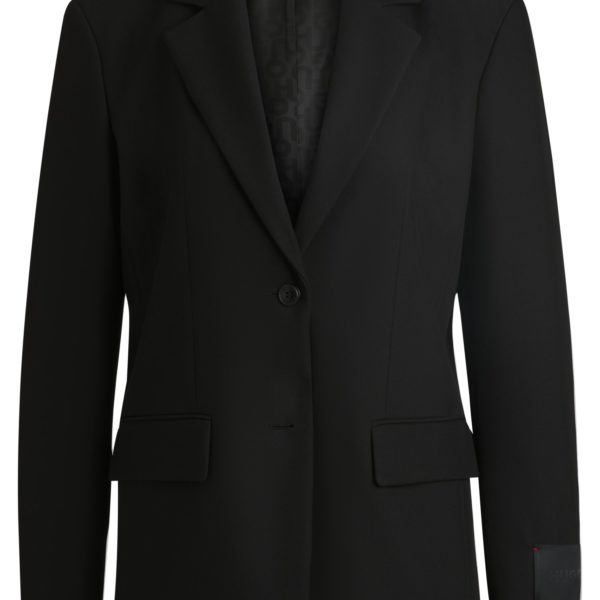 Veste Regular en tissu stretch à revers crantés – Hugo Boss