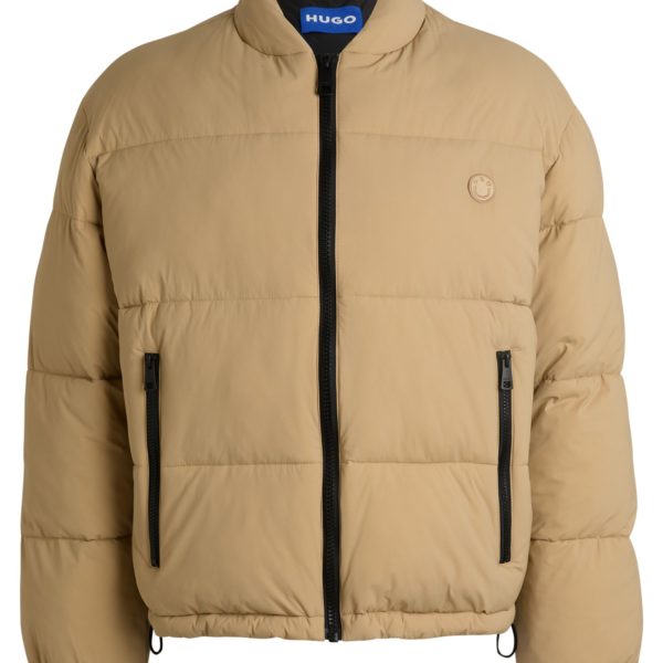 Hugo Boss Veste Slim déperlante avec badge logoté