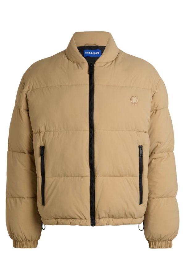 Hugo Boss Veste Slim déperlante avec badge logoté