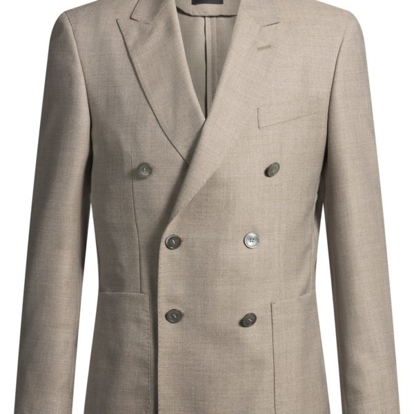 Hugo Boss Veste Slim en laine vierge à motif