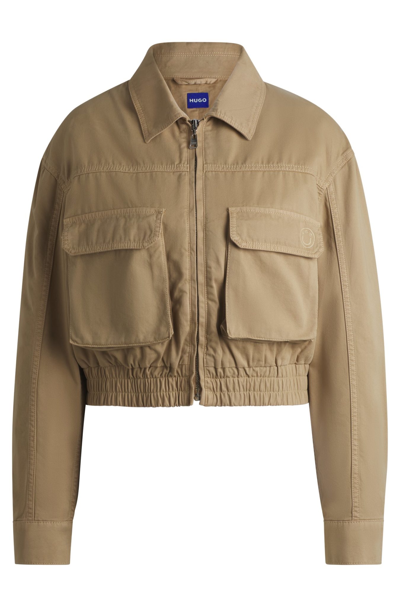 Hugo Boss Veste courte en toile de coton