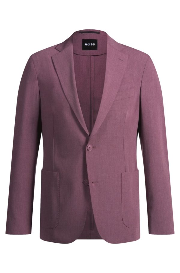 Hugo Boss Veste de costume Slim en tissu stretch à micro motif