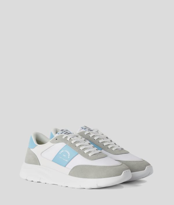 Karl Lagerfeld, Baskets Avec Bande Rue St-guillaume, Homme, Blanc/Bleu, Taille: L46 Karl Lagerfeld