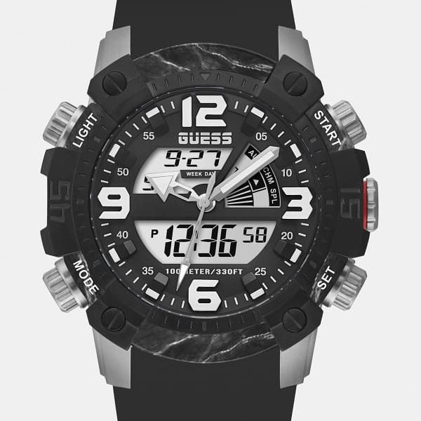 Montre Affichage Digital Silicone - Guess