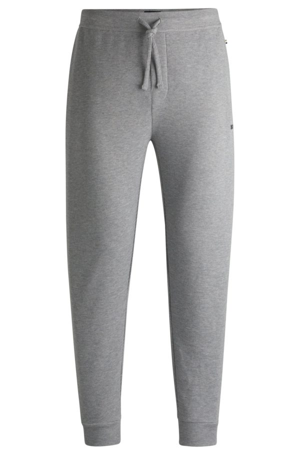 Hugo Boss Bas de pyjama en coton mélangé à la structure gaufrée