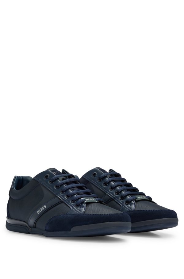 Hugo Boss Baskets en mélange de matières avec similicuir et cuir suédé
