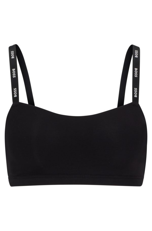 Hugo Boss Brassière en jersey stretch avec bretelles logotées