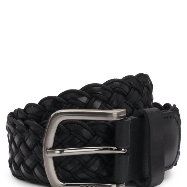 Hugo Boss Ceinture en cuir tressé avec boucle logotée