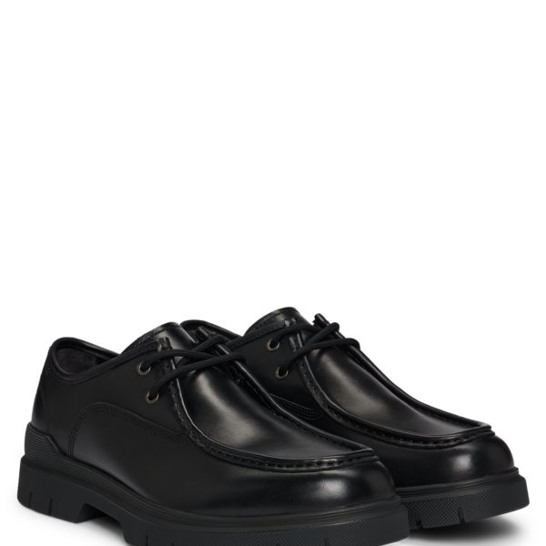 Chaussures derby en cuir à double surpiqûre – Hugo Boss