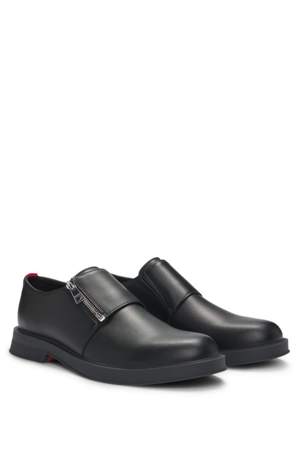 Hugo Boss Chaussures en cuir avec fermeture éclair courte