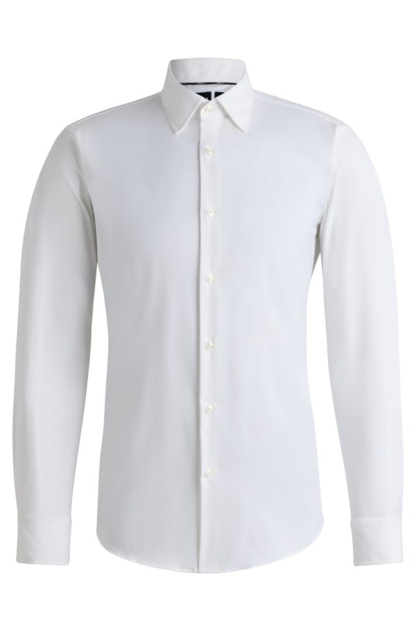 Hugo Boss Chemise Regular en twill stretch performant