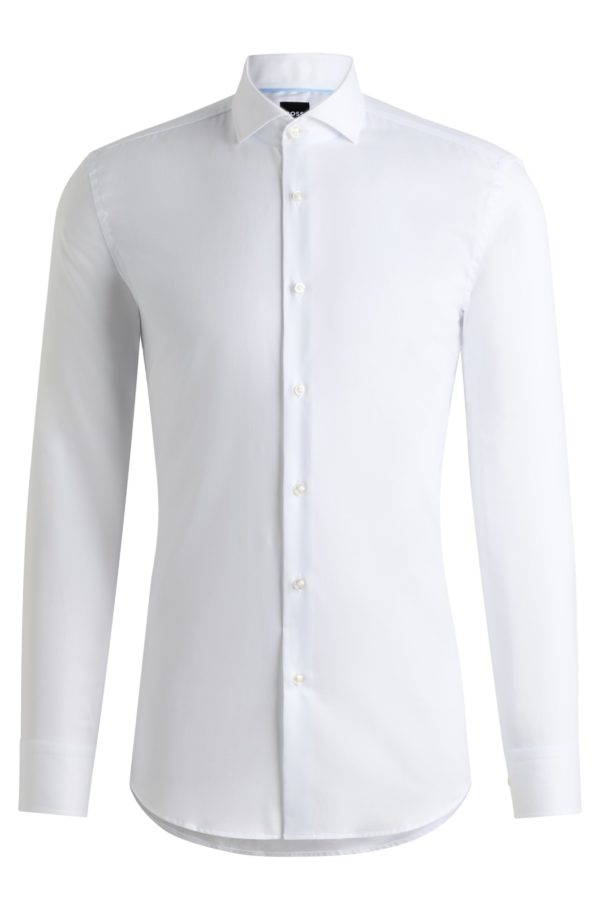 Hugo Boss Chemise Slim en coton structuré