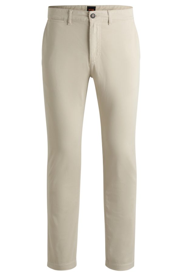 Hugo Boss Chino Regular en satin de coton stretch