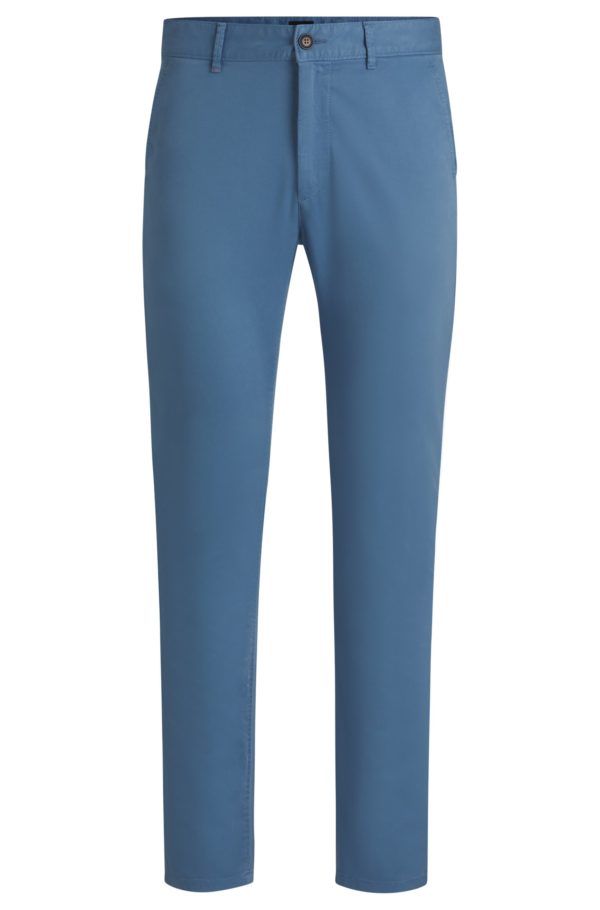 Hugo Boss Chino Slim en satin de coton stretch