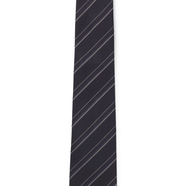 Hugo Boss Cravate en jacquard italien de soie et de coton à rayures en diagonale