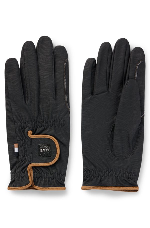 Hugo Boss Gants d’équitation en similicuir